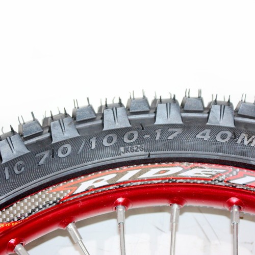 RED 12mm Axle 70/100 - 17 17" Inch Front Wheel Rim Tyre Tire PIT PRO Dirt Bike - Picture 5 of 6
