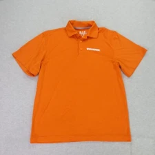 Whataburger Polo Shirt Mens S Orange Striped Employee Uniform Polyester Lot of 2