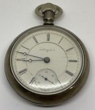 ELGIN POCKET WATCH Coin Silver 1896 18s 17 Jewels Needs a Service