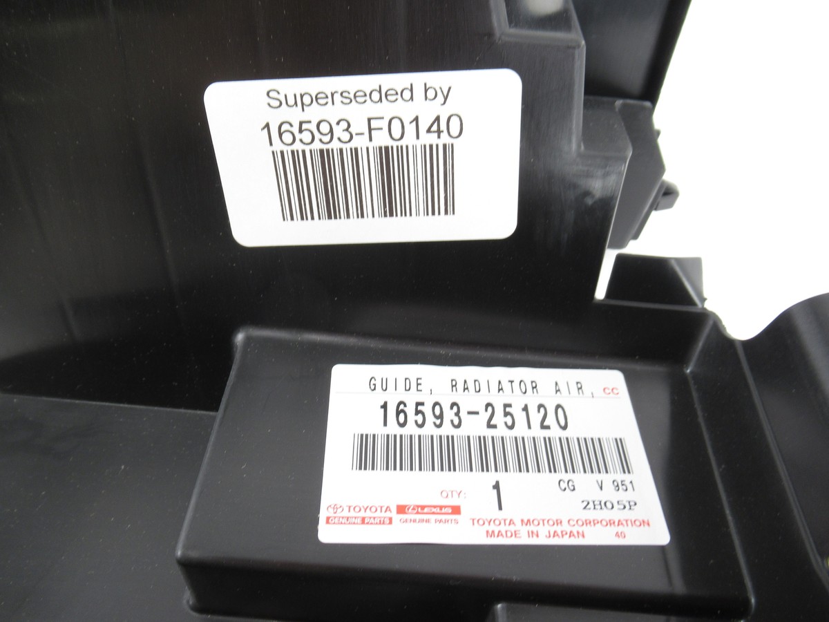 Genuine OEM Toyota 16593-F0140 Passenger RH Air Guide 2019-2021
