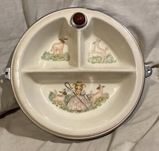 Vintage Bartsch Baby Food Warming Dish Chrome Bottom 1944 Mary Had A Little Lamb