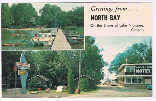 Postcard Greetings From North Bay Ontario On The Shores Of Lake Nipissing