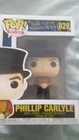 pop vinyl figure funko movies 828 Phillip Carlyte, 2 small tears on top of box,