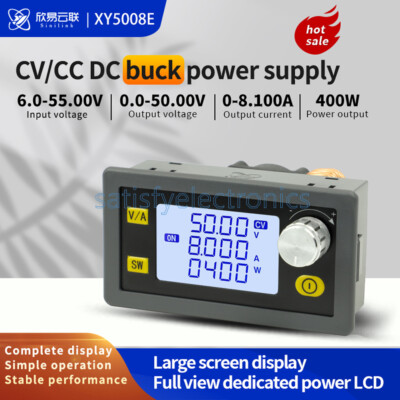 DC 6V-55V to 0-50V 8A 400W CNC Adjustable DC Voltage Regulator CV CC Step Down