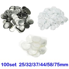 100Pcs New Badge Maker DIY Blank Metal/ABS Pin Badge Button Machine Supplies