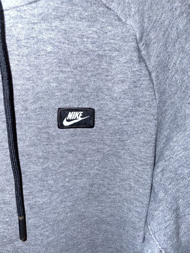 Nike Gray Hoodie Sweatshirt Women’s Large Swoosh - Picture 2 of 7