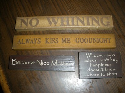 Wooden Home Decor Sayings Blocks (YOU CHOOSE SAYINGS) (GS3)