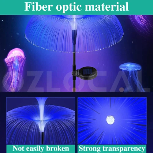Solar Garden Path Light Waterproof 7 Color Changing Outdoor Jellyfish Stake Lamp - Picture 11 of 17