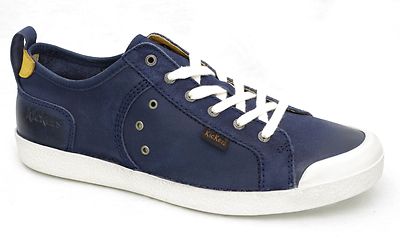 KICKERS TRIUMPH Mens Navy Leather Trainers 412866 Size 40