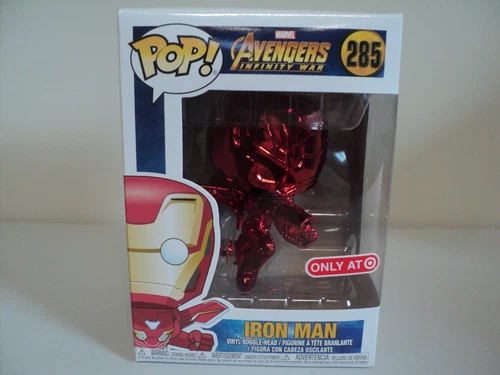 FUNKO POP! MARVEL AVENGERS INFINITY WAR CHROME IRON MAN #285 TARGET VINYL FIGURE
