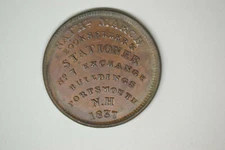 1837 Hard Times Token- William Simes- Brown BU with amazing Pedigree flip.  