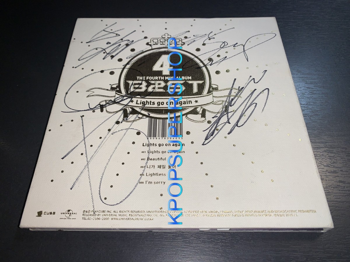 Beast 4th Mini Album Lights Go On Again Autographed Signed