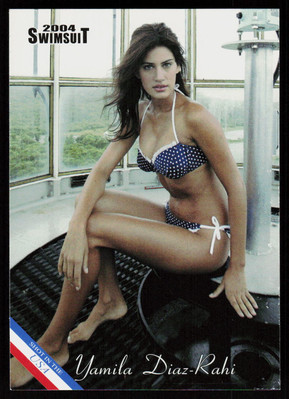 2004 SI SWIMSUIT #22 YAMILA DIAZ-RAHI MODEL CARD