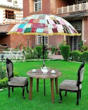 Decorative Indian Embroidered Parasol Sun Shade Decor Boho Umbrella