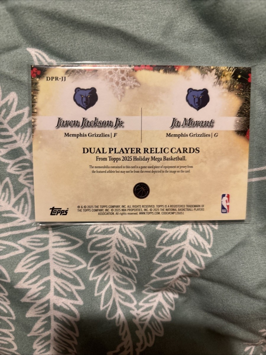 2025 Topps Holiday Basketball-#DPR-JJ Jaren Jackson/ Ja Morant