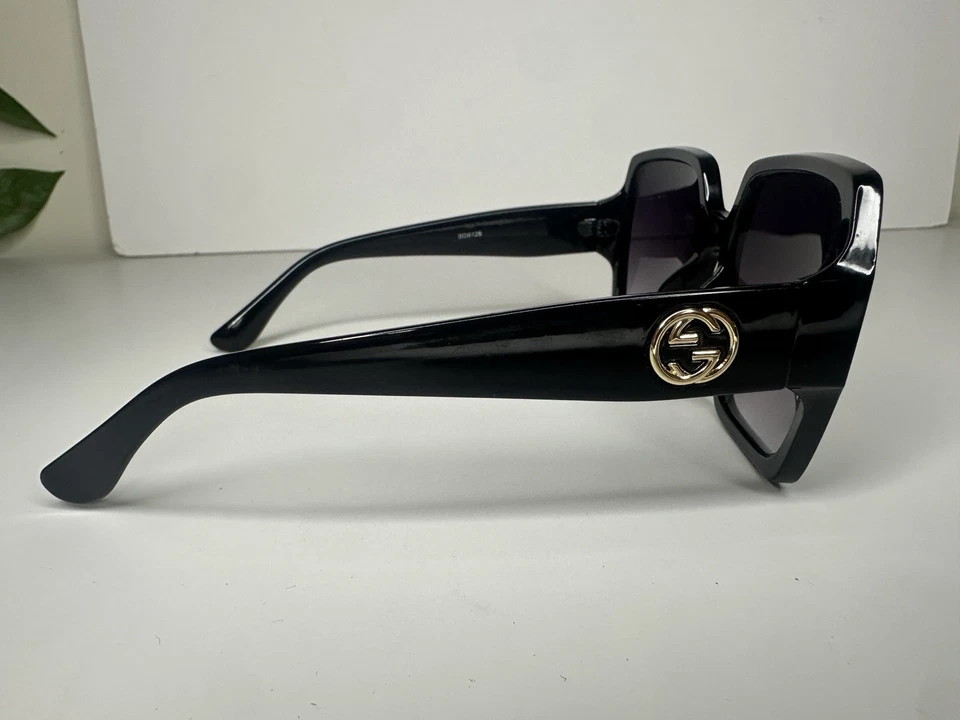 Óculos de sol Gucci feminino preto tamanho grande quadrado - Imagem 3 de 4