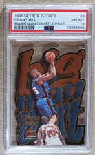 1996 Skybox Z-Force Big Man on Court Z-Peat Grant Hill PSA 8 Detroit Pistons #3