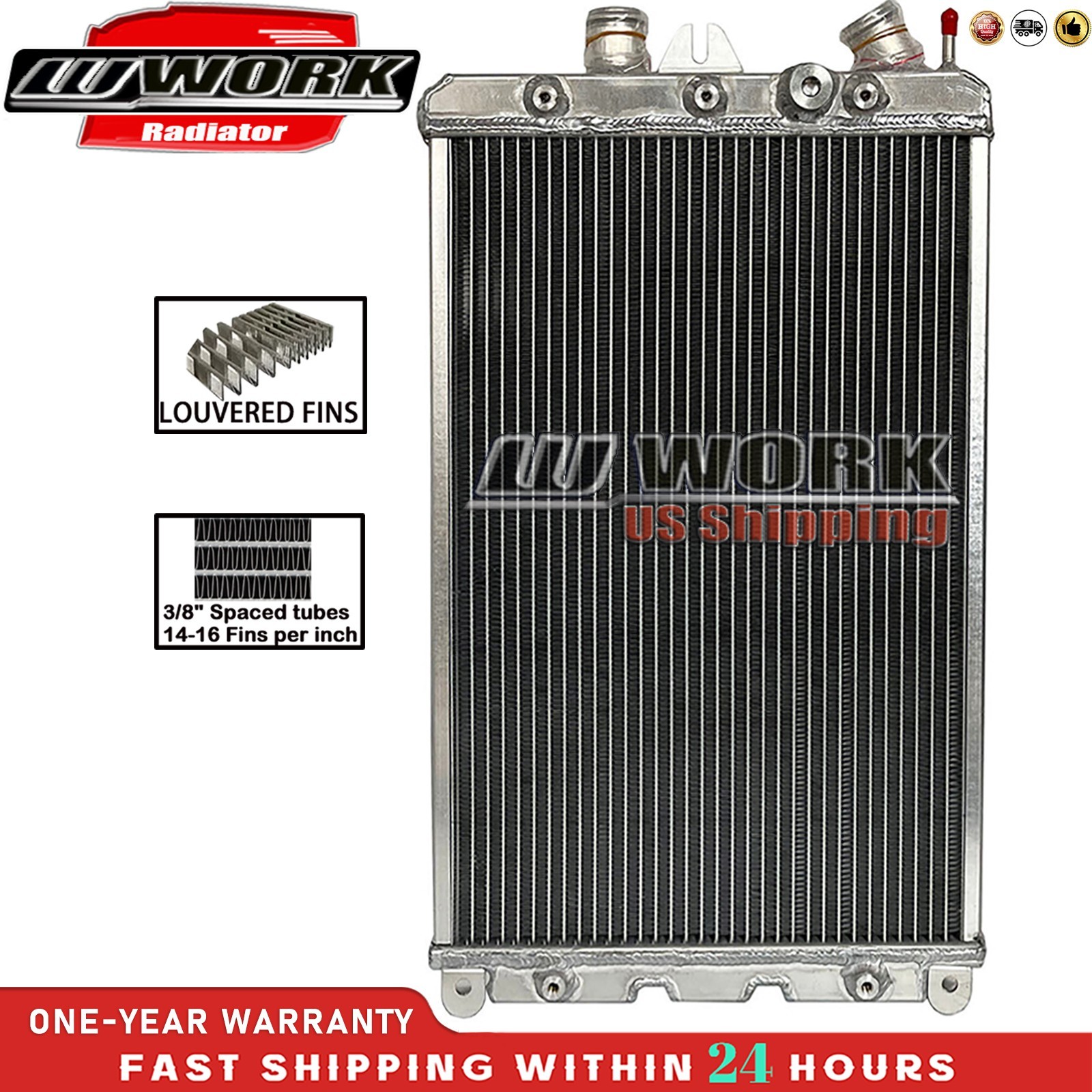 Right Side radiator For 2006-2009 Ferrari F430 4.3L with Sensor hole  Aluminum