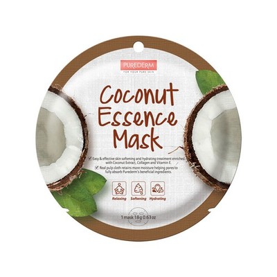PUREDERM Essence Mask Kokosnuss Tuchmaske 18g