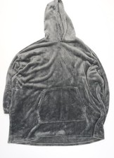 Studio Mens Grey Fleece Hooded Robe L/XL Winter Nightwear