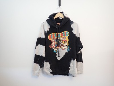 SoCal Killer Acid Psychedelic Graphic Hoodie Tye Dye Drawstring Skater Pullover