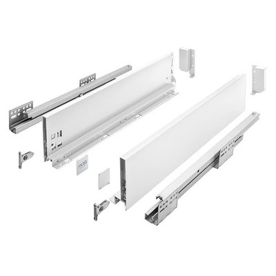 Schubkastensystem für grifflose Schubladen - Push to Open Schubladen-Set Weiß