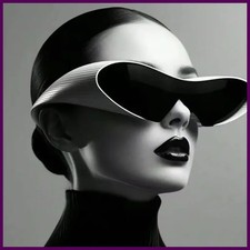 New Alien Uv Resistant Sunglasses, Punk Goggles, Futuristic Y2k Large Frame