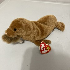 Ty Beanie Baby PAUL the Brown Walrus 7 Inch NEW MWMTs Stuffed Animal Plush Toy