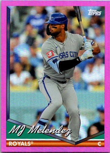 2024 Topps Archives #220 MJ Melendez Pink Foilboard Kansas City Royals - Foto 1 di 2