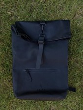 Rains Black Water-Resistant Backpack