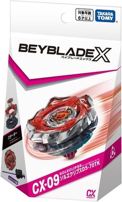 TAKARA TOMY BEYBLADE X CX-09 Starter Sol Eclipse D5-70TK w/ Launcher