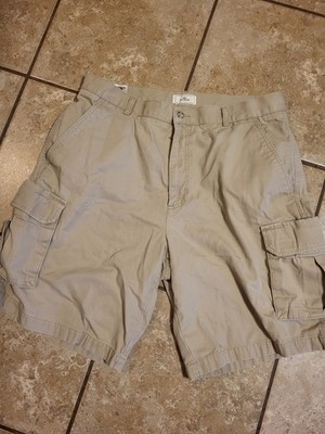 Docker s 7 Pocket Cargo Shorts Size 36 Brown 100% Cotton Loose Fit