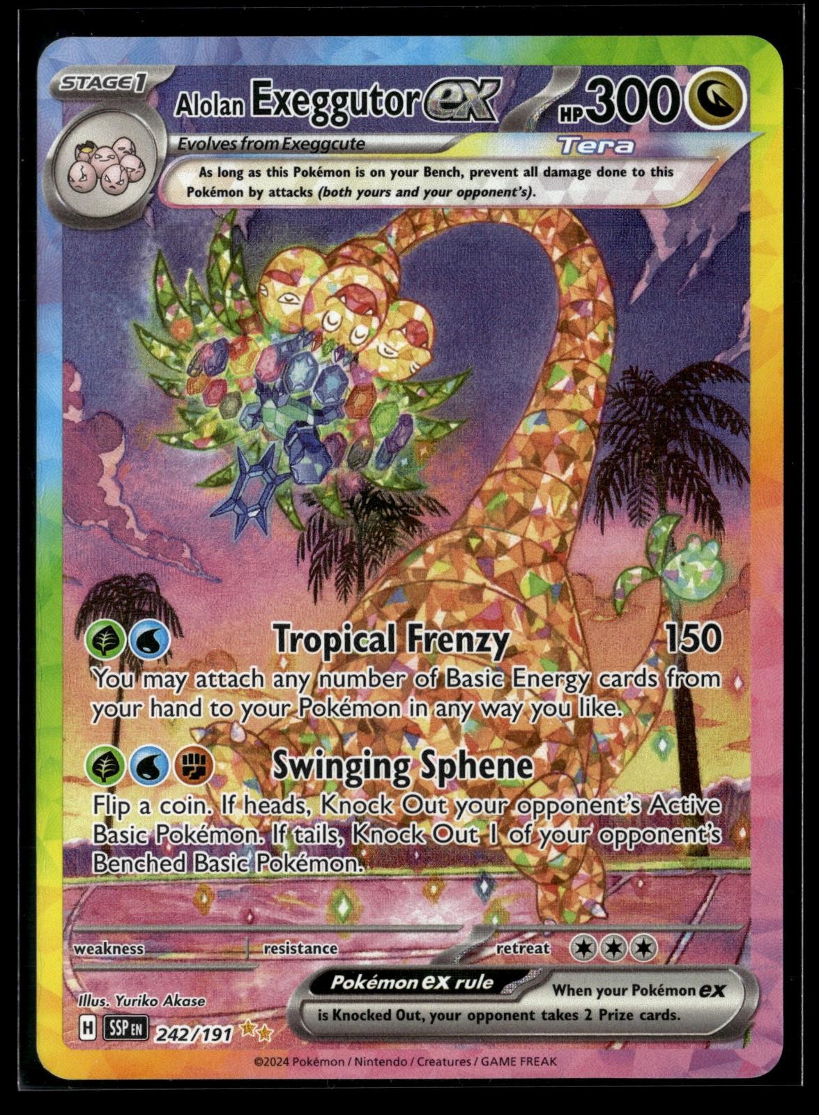 Alolan Exeggutor ex 242/191 Surging Sparks Pokemon NM/M