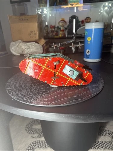 MARX WWI DOUGHBOY TANK TIN WIND UP TOY 1930s