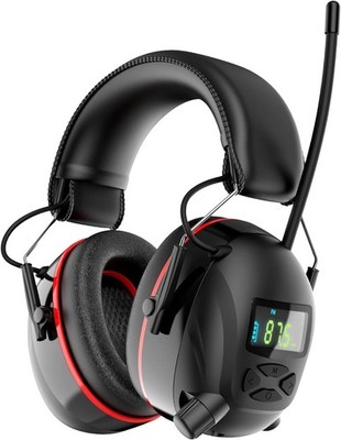 Hearing Protection AM FM Radio Headphones with 2000mAh Rechargeable Battery, 30d