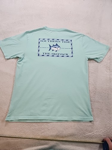 Youth Southern Tide "The Skipjack" T Shirt Size Medium Teal Green - Picture 6 of 6