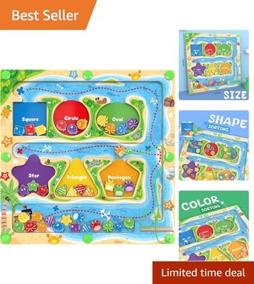 Magnetic Color & Shape Maze - Montessori Toys for Ages 3 4 5