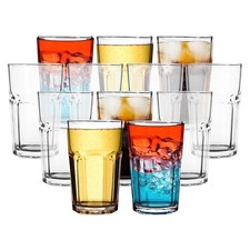Vinsani Cien HiBall Glasses Set of 12 &ndash;Tall Drinking Glasses for Water,Cocktails