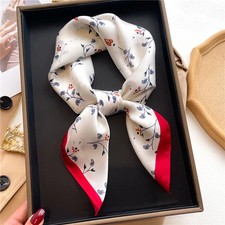 70x70cm Square Scarf Women Imitation Silk Hairbands Foulard Women Bandands Kerch