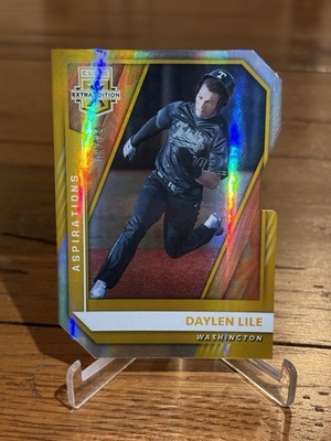 2021 Daylen Lile Panini Extra Edition Aspirations Gold Die Cut /24 Rare