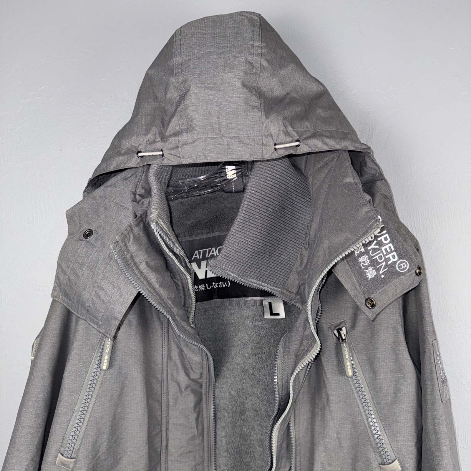 Superdry The Wind Attacker Engineered Jacket Women’s Large Gray image 2