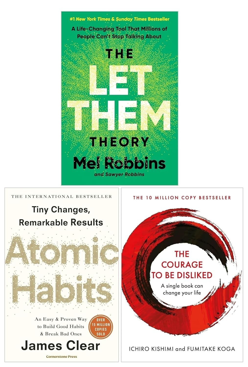 The Let Them Theory[HB], Atomic Habits & The Courage to Be Disliked 3 Books Set