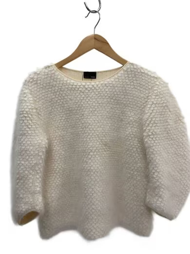 FENDI/Knit sweater (thick)/Size 40/Wool/White/fz9018 k2y