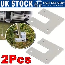 2X Awning Leg Feet Plate Anchor Camper van Motorhome Thule Omnistor Fiamma Peggy