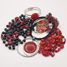 Mixed Vintage Fashion/Costume Jewelry includes Necklaces, Pendants, Bangle Cuff