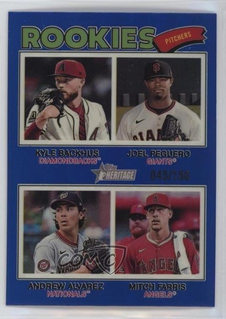 2026 Heritage Chrome Blue Refractor Mitch Farris Andrew Alvarez Rookie RC a8r