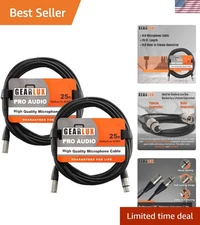 XLR Microphone Cable - Fully Balanced Male to Female, 25 Feet - Weatherproof ...