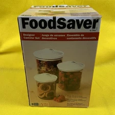 New Old Stock Food Saver Vacuum Canisters 80oz / 50oz / 25 oz Set of 3