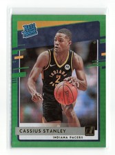 CASSIUS STANLEY #225 RC 2020-21 PANINI DONRUSS PACERS ROOKIE GREEN FLOOD