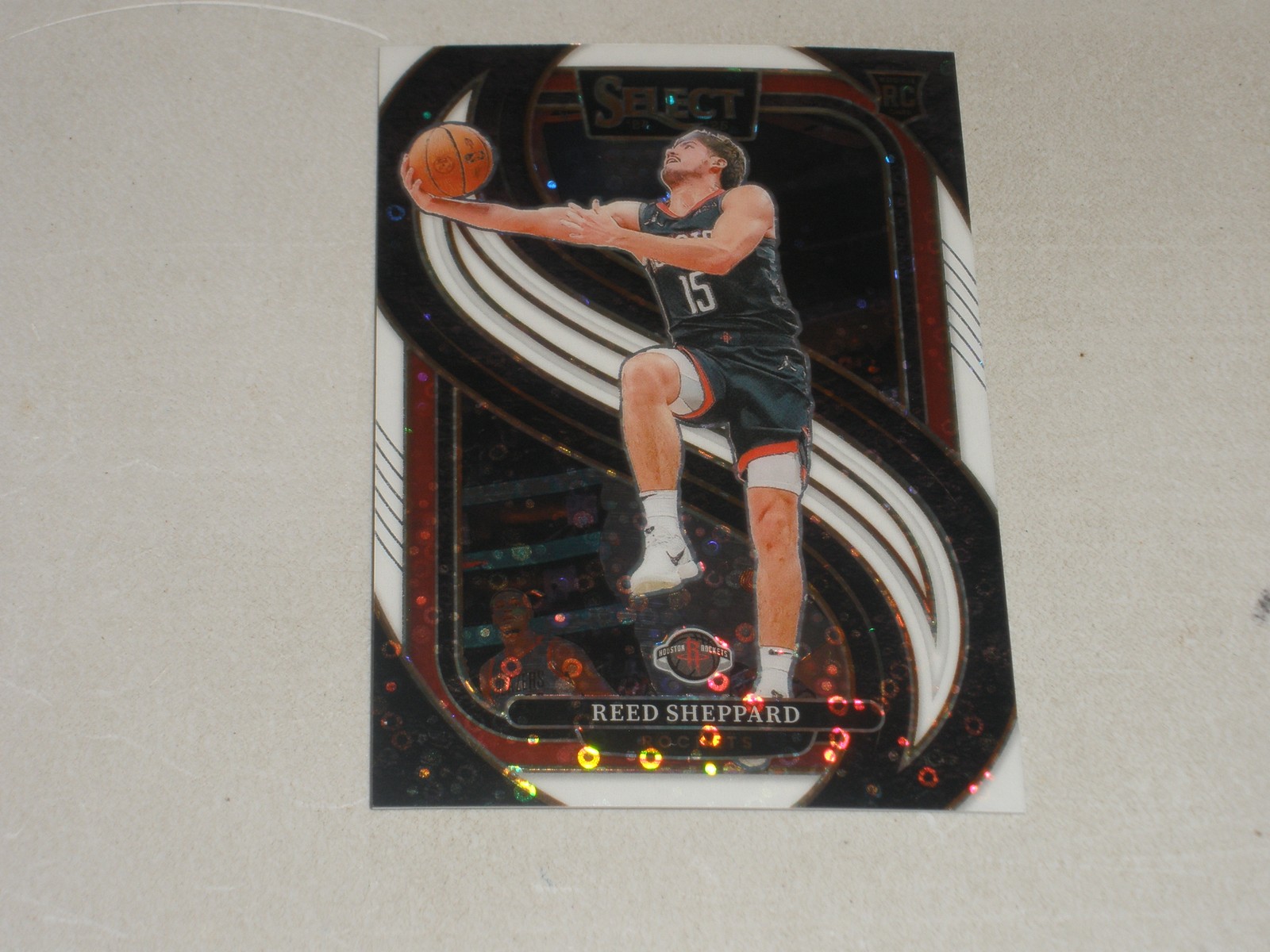 2024-25 Panini Select Premier Level White Disco Prizm 181 Reed Sheppard 62/75 RC